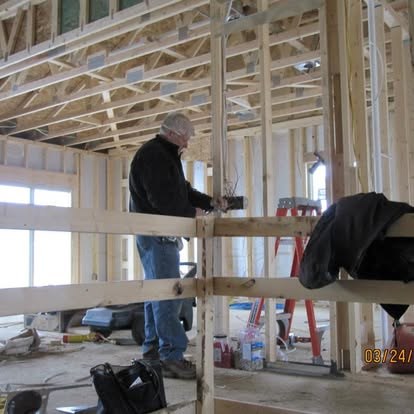 Electrician working on a construction jobsite